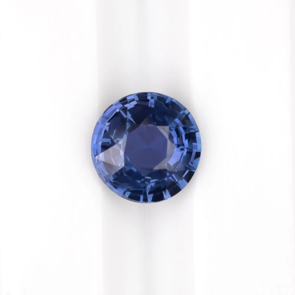 1.14ct NO HEAT SAPPHIRE BLUE PURPLE ROUND CUT NATURAL EARTH MINED GEMSTONE