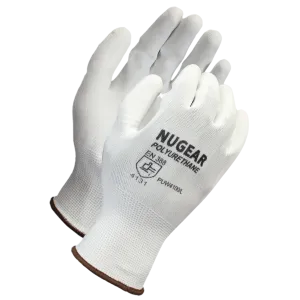 12 Pairs -White Polyurethane Coated Nylon Gloves