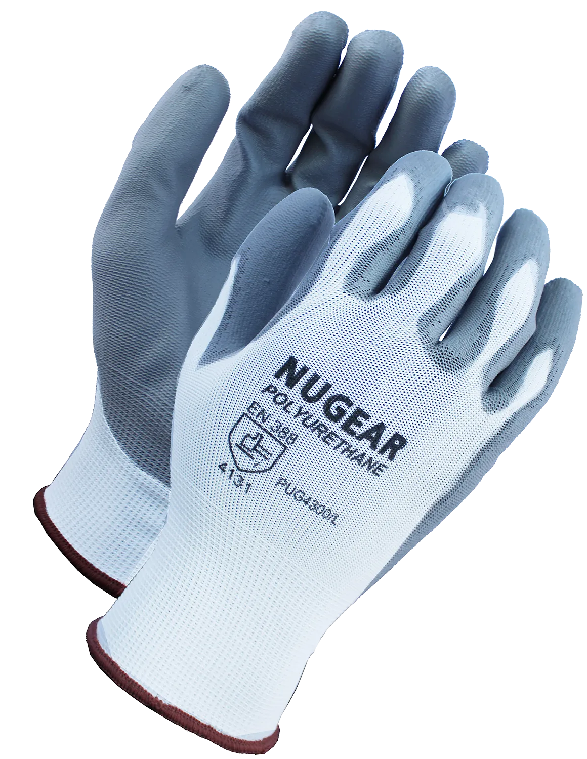 12 Pairs -White Polyurethane Coated Nylon Gloves