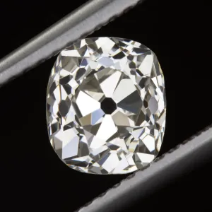 1.5 CARAT OLD MINE CUT DIAMOND I VS2 ELONGATED CUSHION BRILLIANT ANTIQUE LOOSE