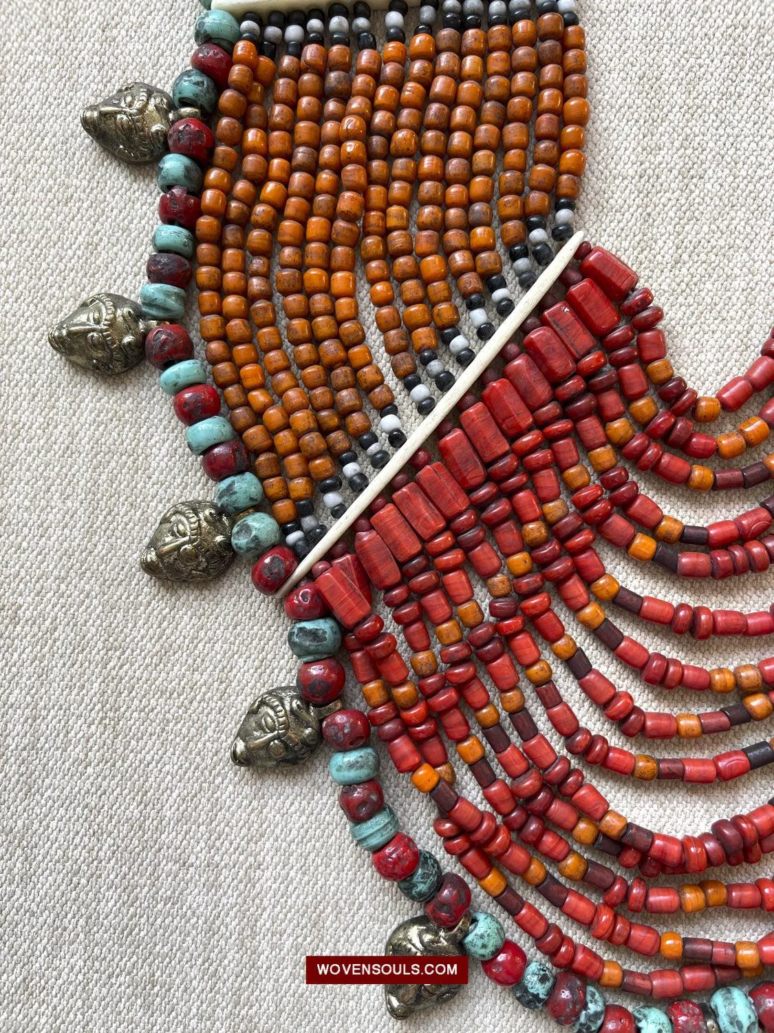 1623 SOLD Antique Naga Tribal Bead Necklace