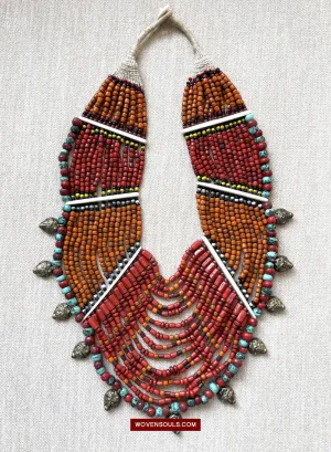 1623 SOLD Antique Naga Tribal Bead Necklace