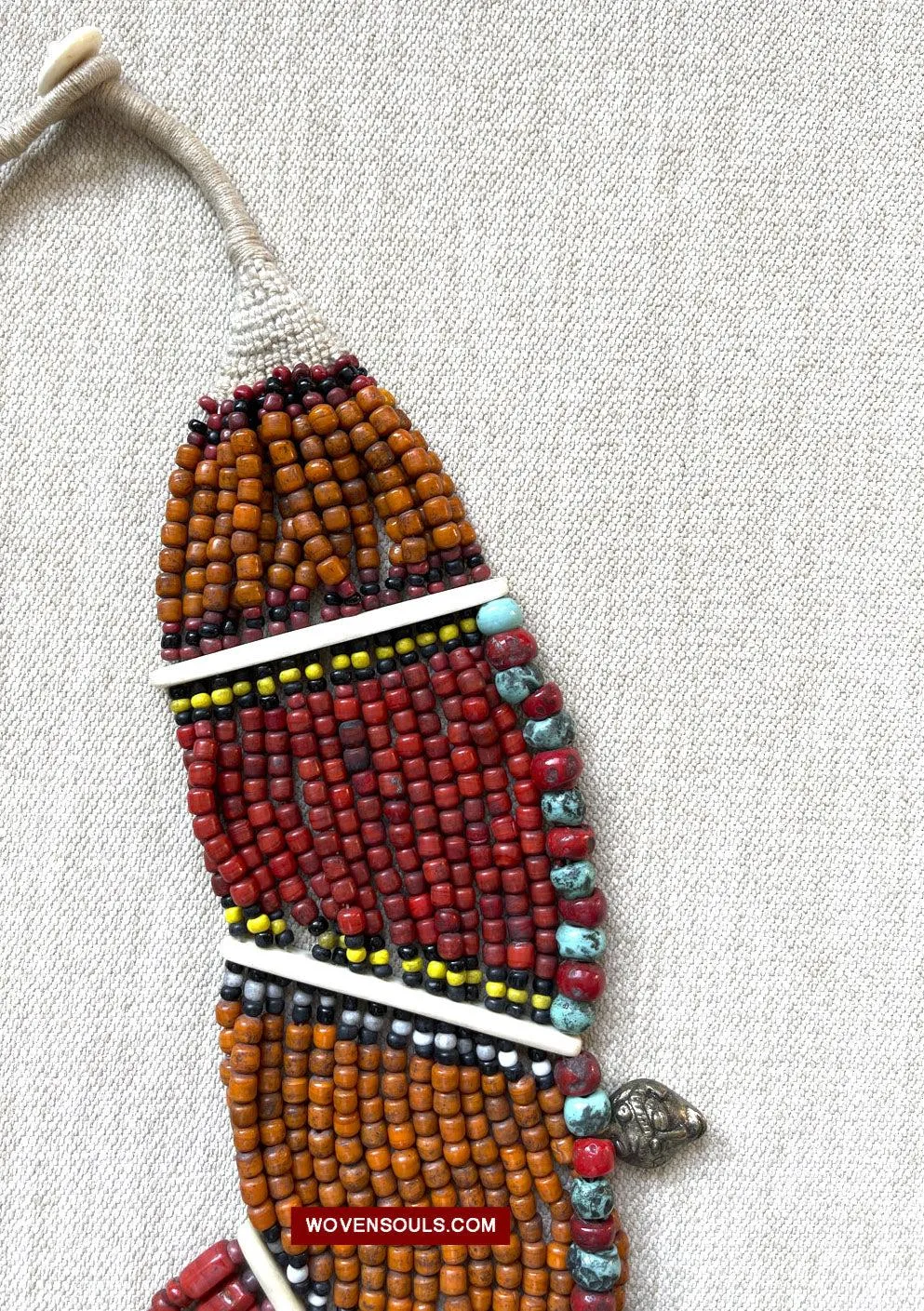 1623 SOLD Antique Naga Tribal Bead Necklace