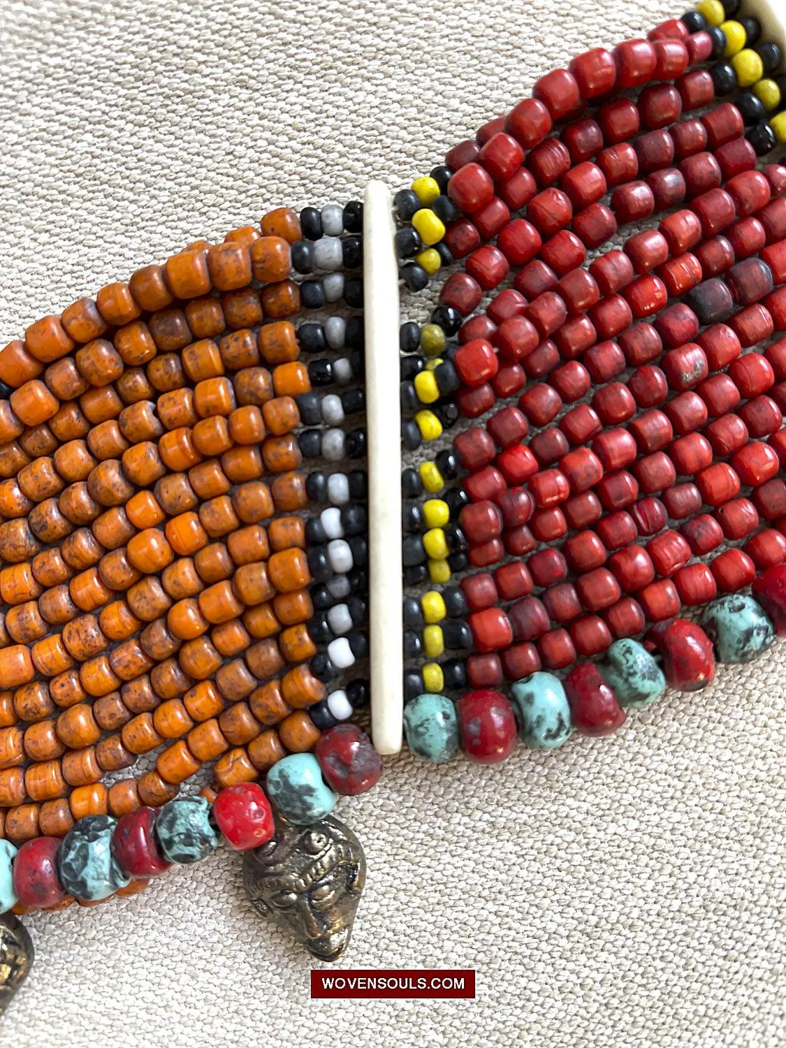 1623 SOLD Antique Naga Tribal Bead Necklace