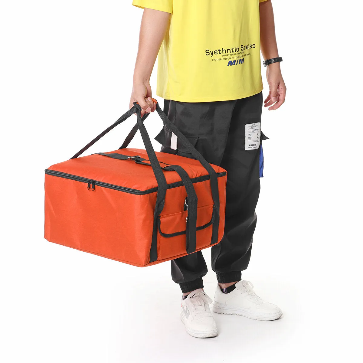 16" Waterproof Pizza Insulated Bag Cooler Bag Insulation Folding Picnic Portable Ice Pack Food Thermal Delivery Bag