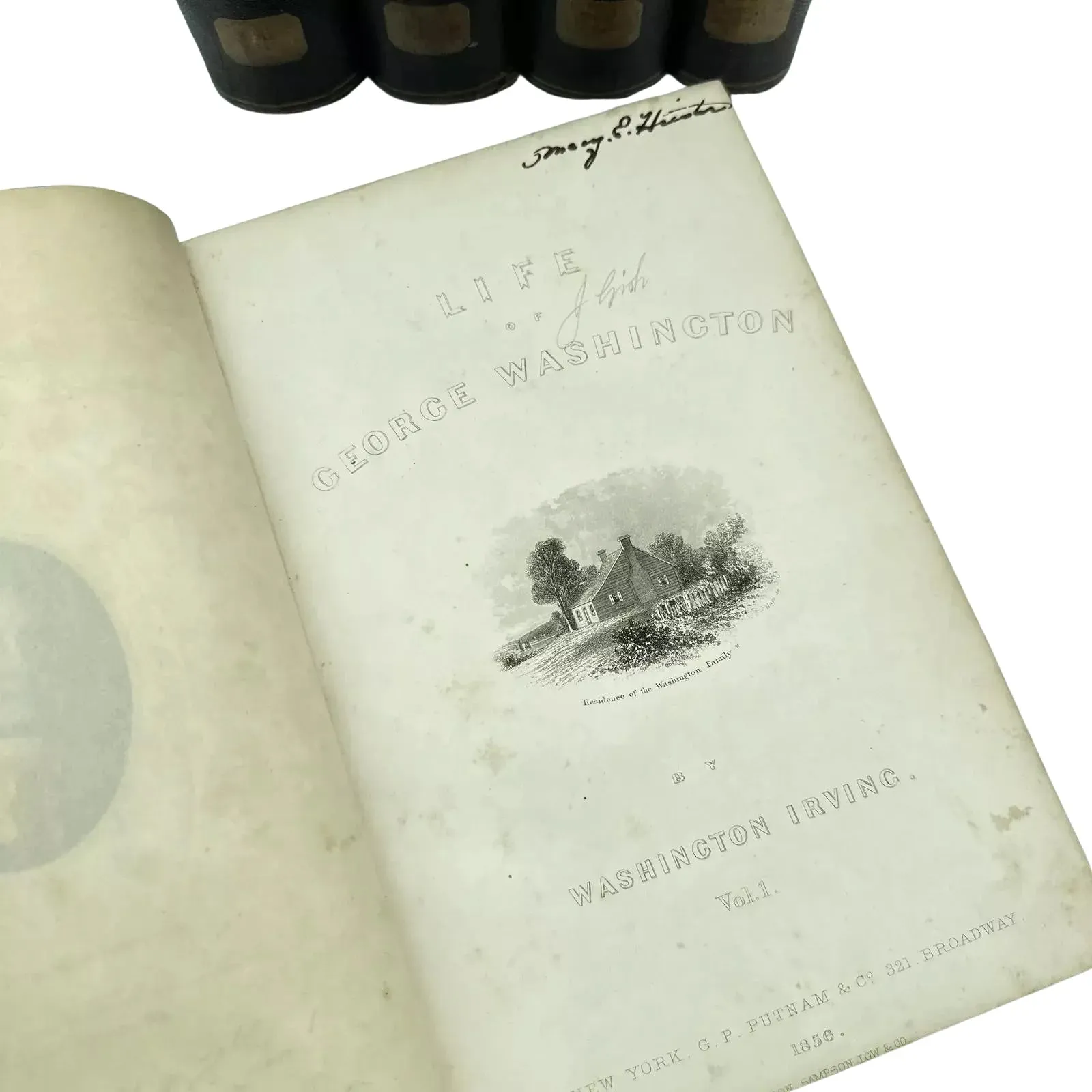 1857 Life of George Washington by Washington Irving — 5 volume set