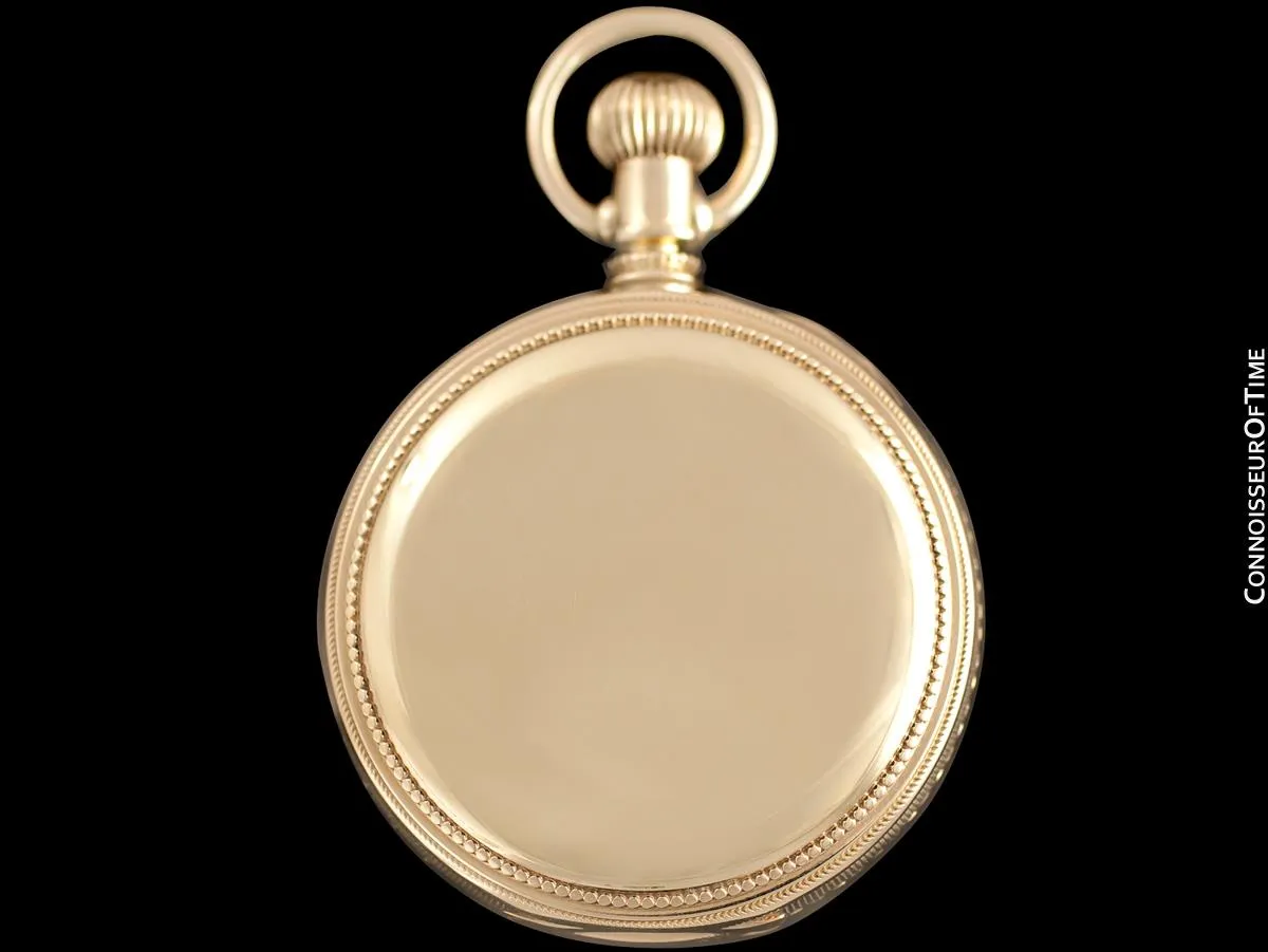 1870's E. Howard & Co. Antique 18 Size N Pocket Watch with Exceptional Fancy Dial - 14K Gold