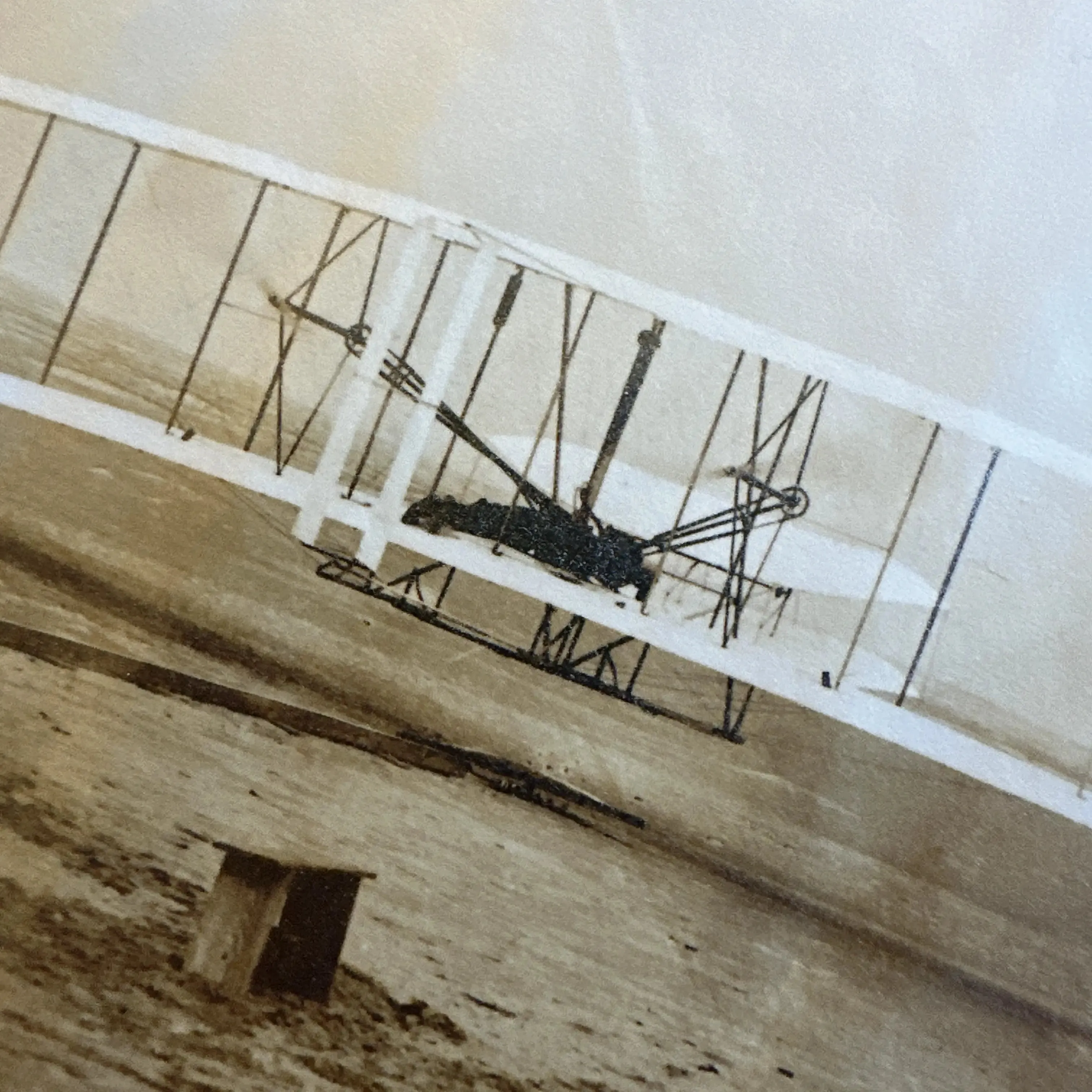 1938 book with rare print from the original negative of the only photo of the Wright Brothers’ first flight