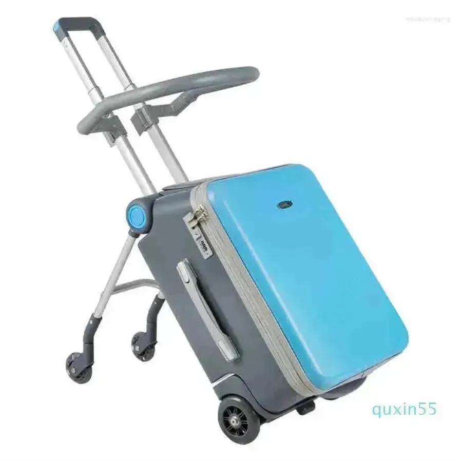 2-in-1 Kid's Ride-On Suitcase Trolley Bag