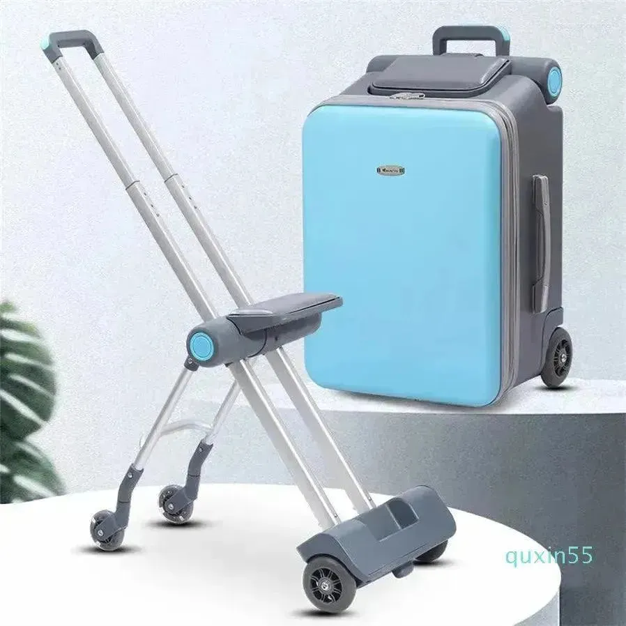 2-in-1 Kid's Ride-On Suitcase Trolley Bag