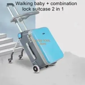 2-in-1 Kid's Ride-On Suitcase Trolley Bag