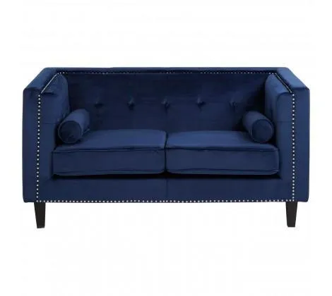 2 Seat Midnight Velvet Sofa