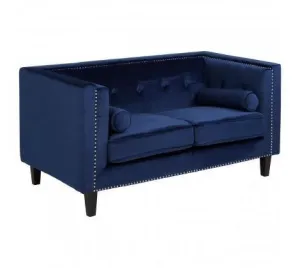 2 Seat Midnight Velvet Sofa