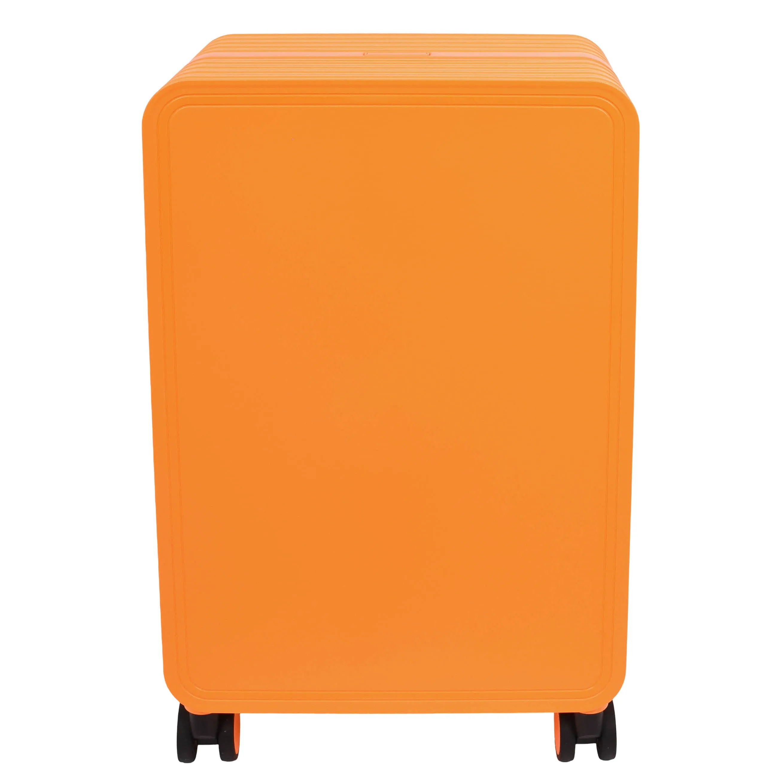 20" Cabin Size USB Port Suitcase Four Wheels Hard Shell Smart Luggage Expedition Orange