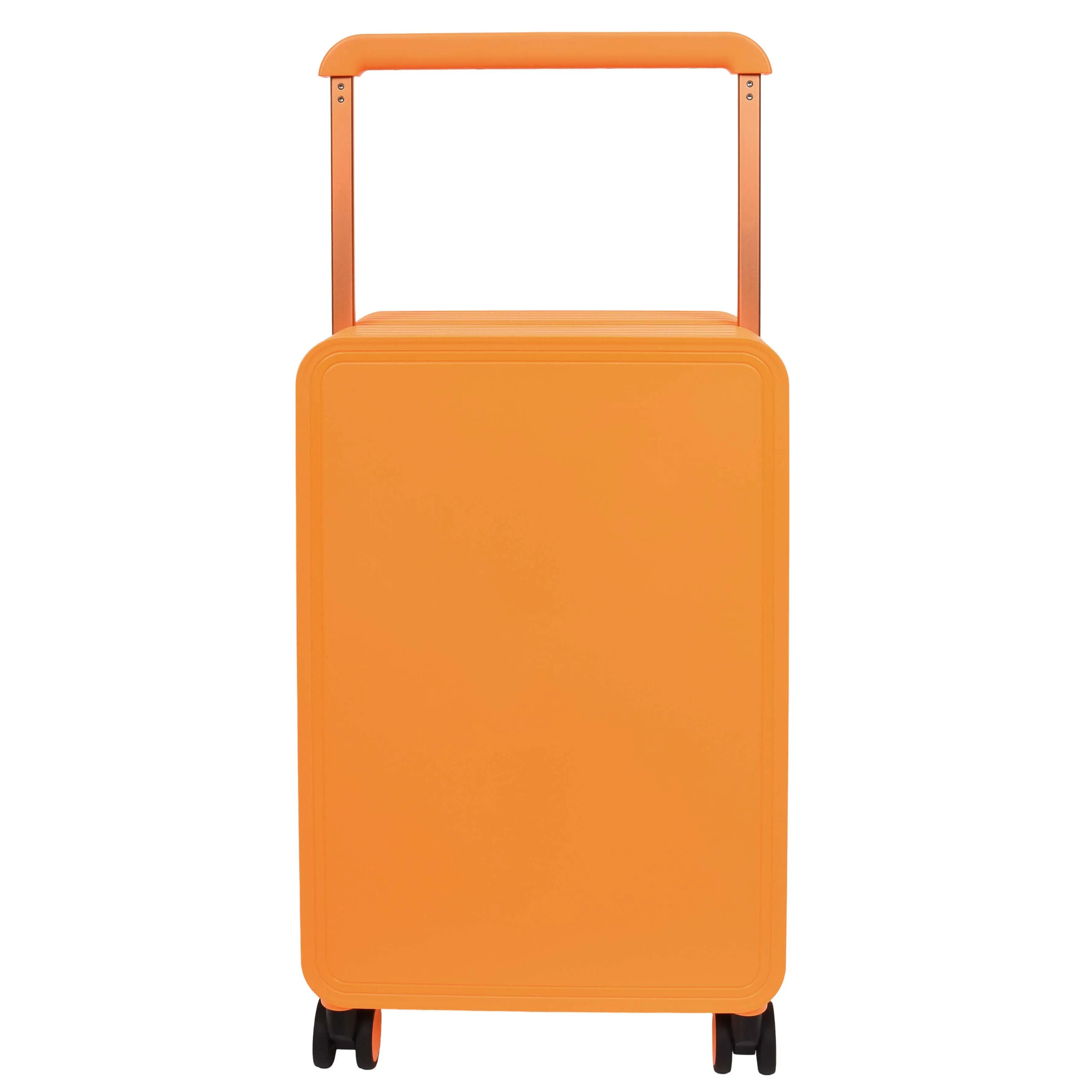 20" Cabin Size USB Port Suitcase Four Wheels Hard Shell Smart Luggage Expedition Orange