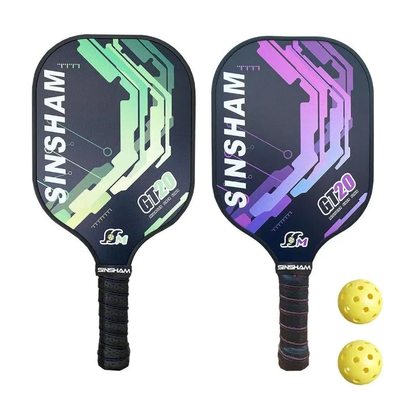 2pcs Set Graphite Carbon Fiber Pickleball Paddles Set