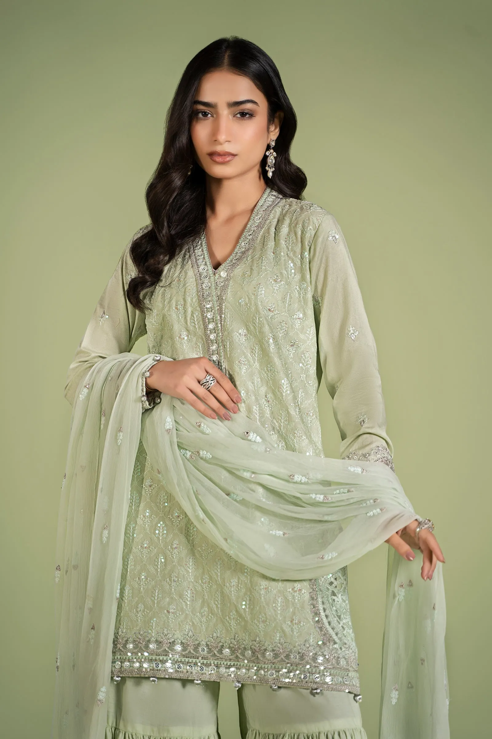 3 Piece Embroidered Lawn Suit | DW-EF24-11