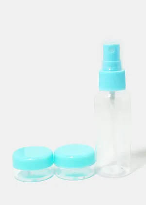 3-Piece Travel Spray Bottle & Jar Set