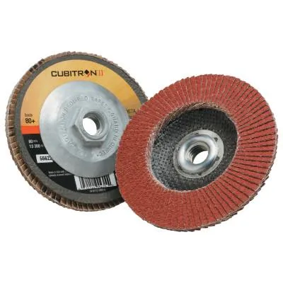 3M™ Cubitron II Flap Disc 967A, 4 1/2 in, 80 Grit,  Arbor, 13,300 rpm, 051141-55622