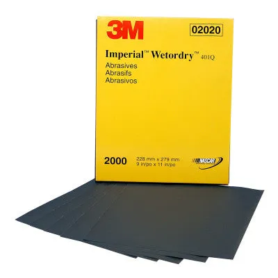 3M™ Wetordry™ Paper Sheets, Silicon Carbide, 1000 Grit, 9 x 11 in, 051131-02034