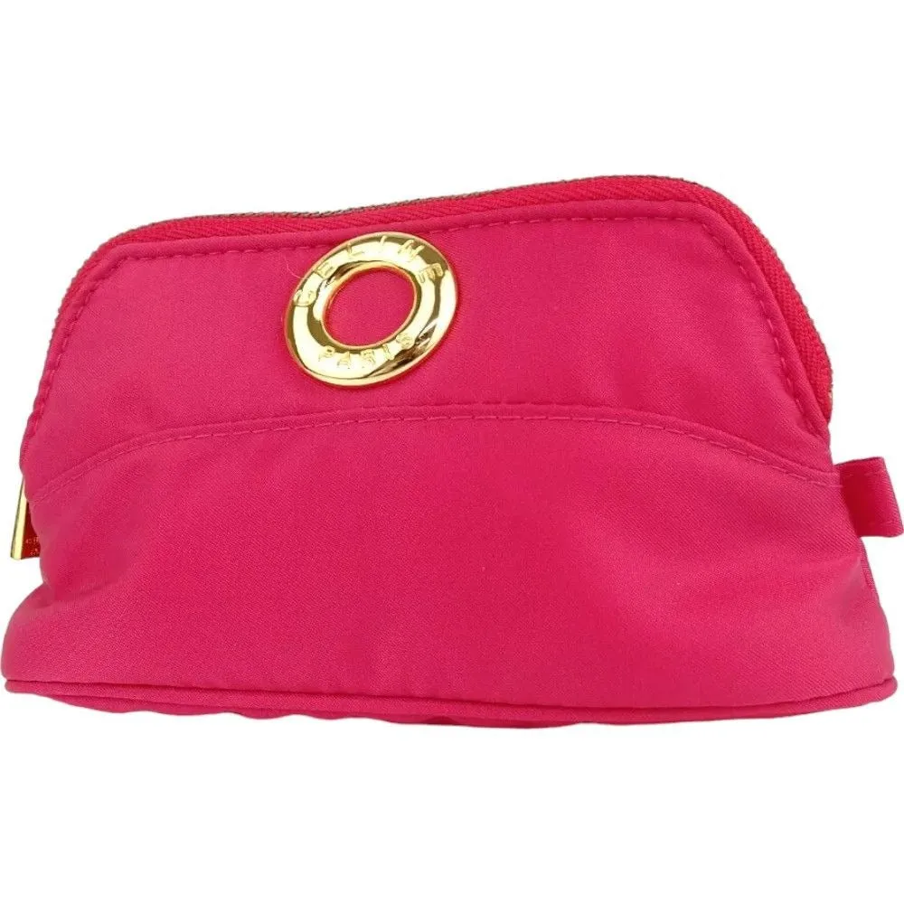 531157AK (C2) Celine Clutch Bag Circle Logo Pink Canvas