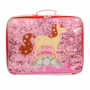 A Little Lovely Company Suitcase Glitter Horse