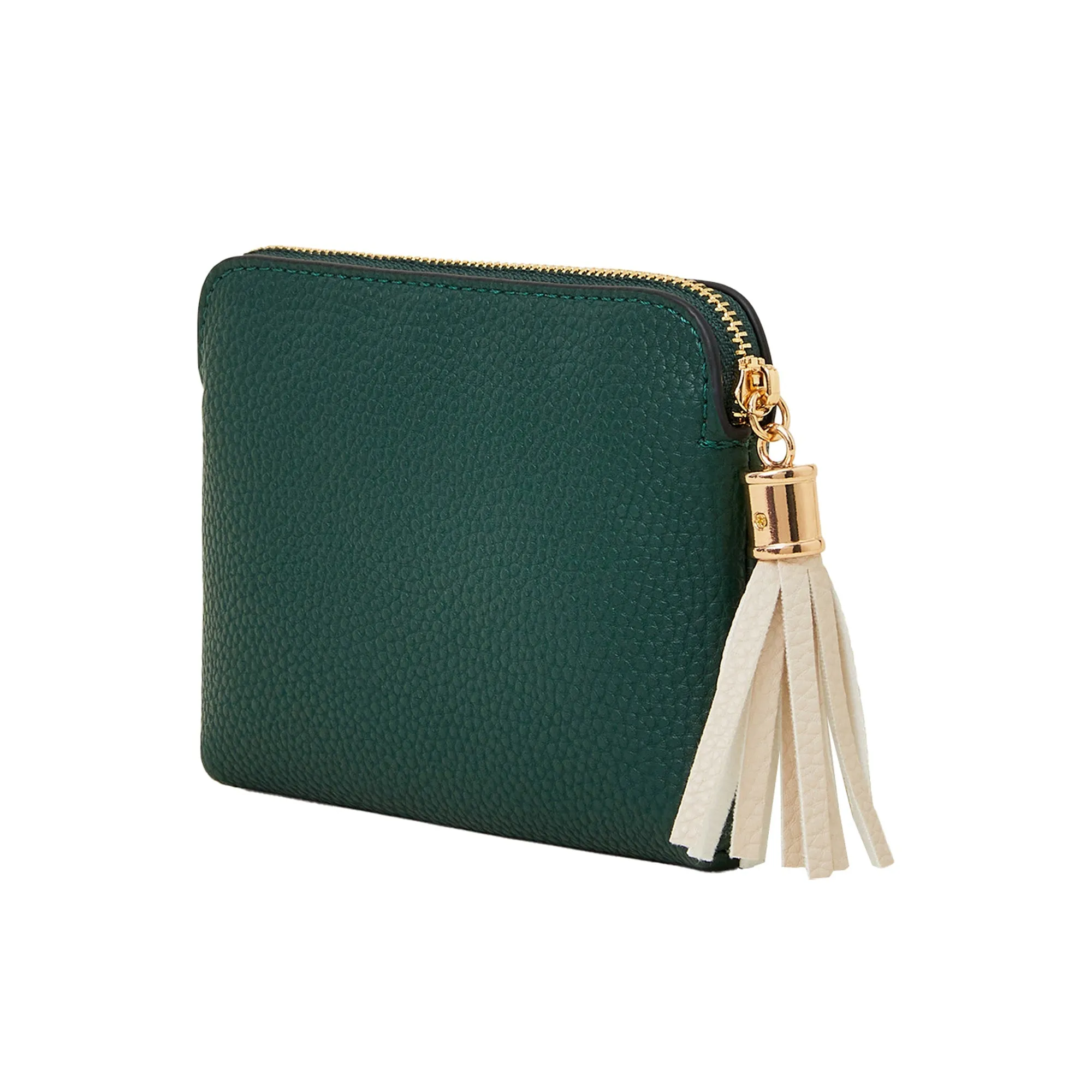 Accessorize London Women's Green Contrast Tassle Coin Purse