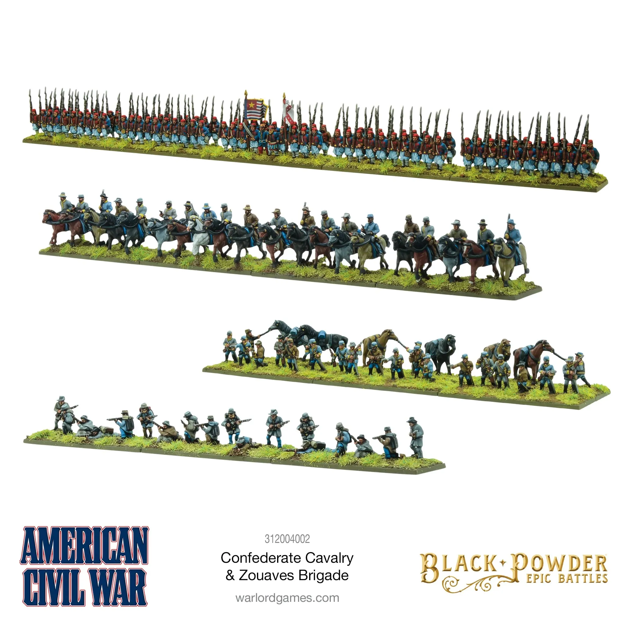 ACW Confederate Cavalry & Zouaves brigade