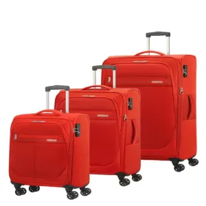 American Tourister Deep Dive - Set of 3  Expandable Red