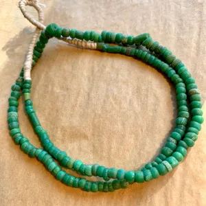 Ancient Roman Green Glass Beads