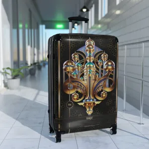 Arabic Art Suitcase Gold Domes Travel Luggage Carry-on Suitcase Luxury Hard Shell Suitcase in 3 Sizes | D20183