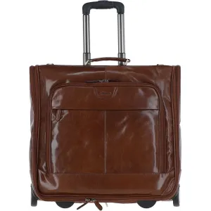 Ashwood Leather Wheeled Suit Carrier Chestnut