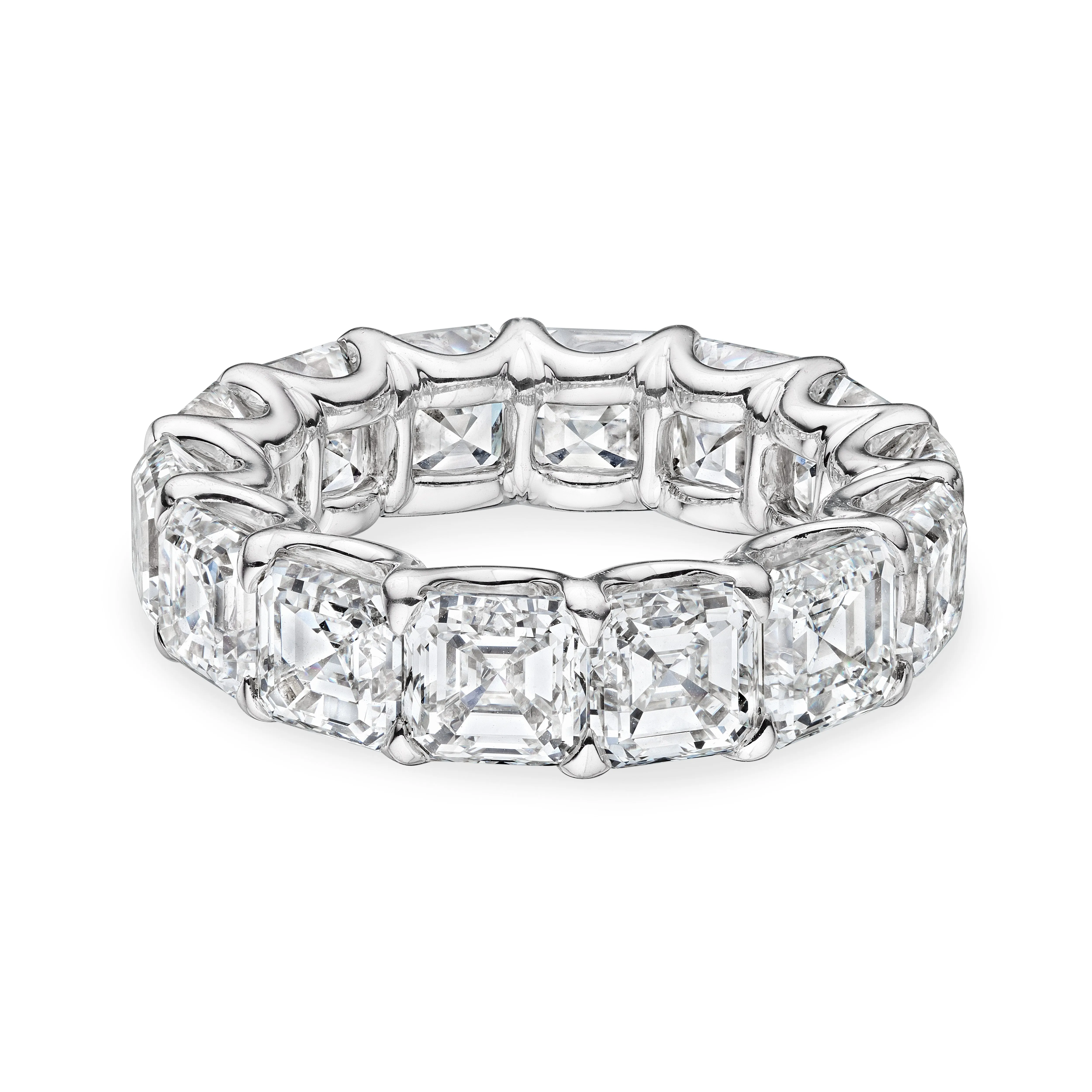 Asscher Cut Diamond Eternity Band, 14 CT