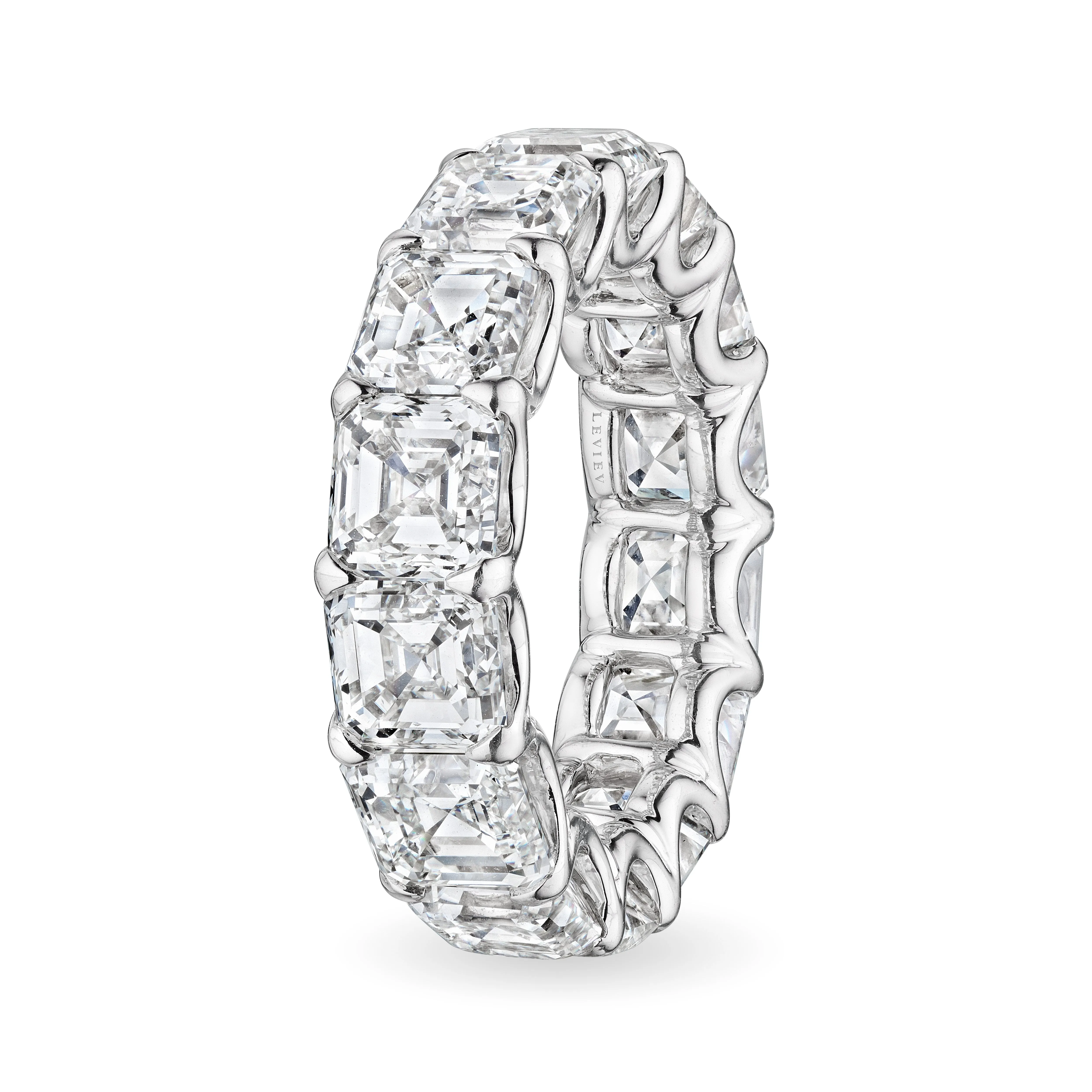 Asscher Cut Diamond Eternity Band, 14 CT