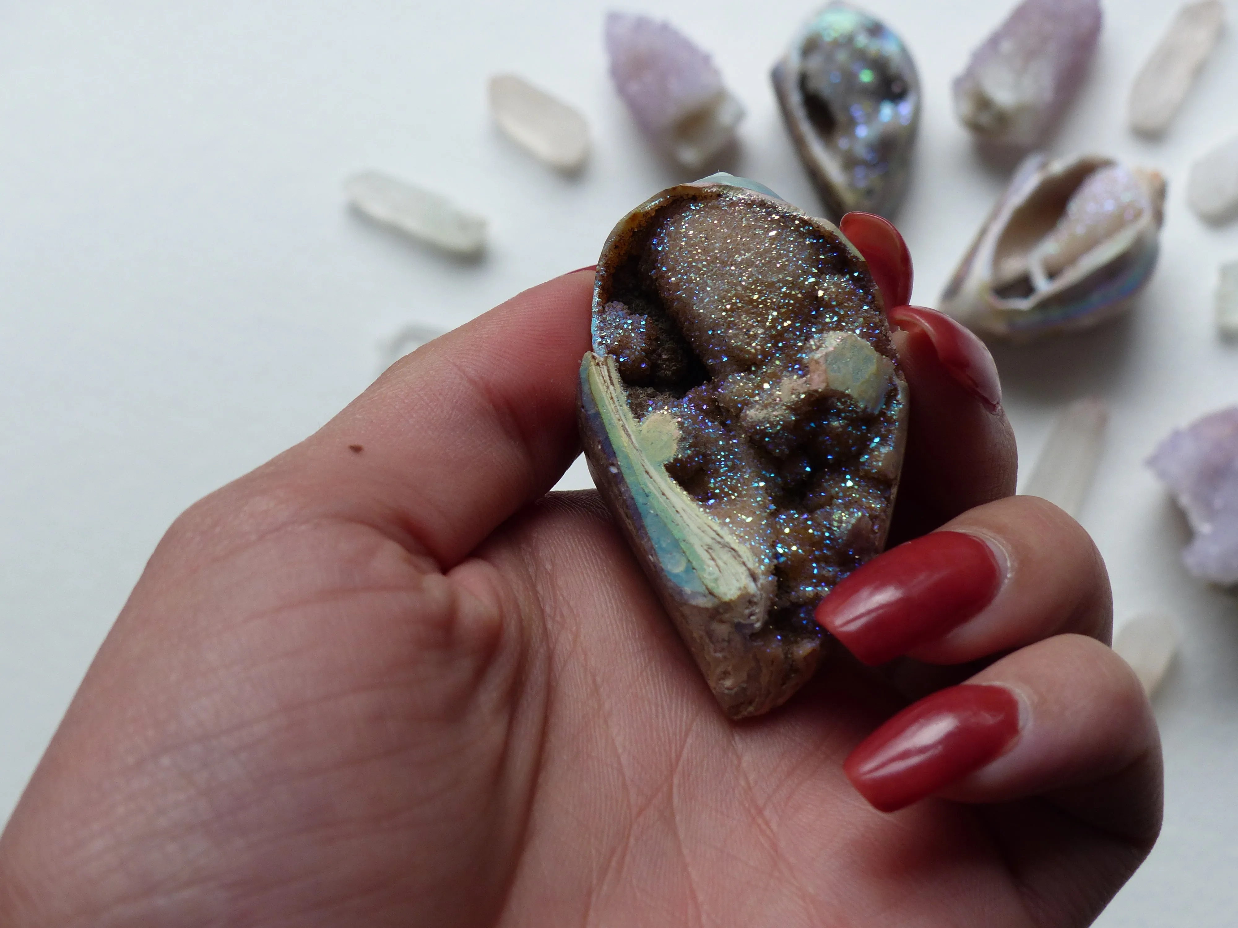 Aura Druzy Shell (#6)