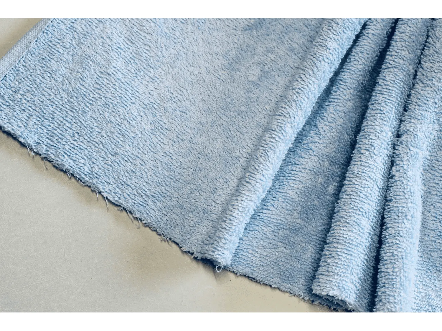 BABY BLUE  - Pure Cotton Thick Luxury Towelling  Fabric - 400 gsm - By Truly Sumptuous