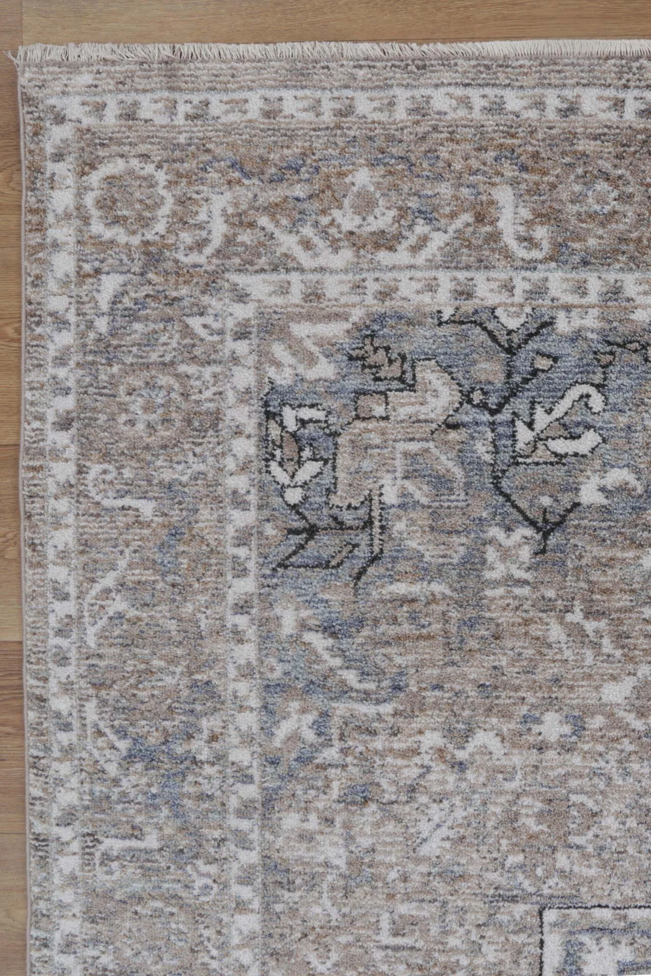 Baltimore Virginia Medallion Transitional Ash Rug