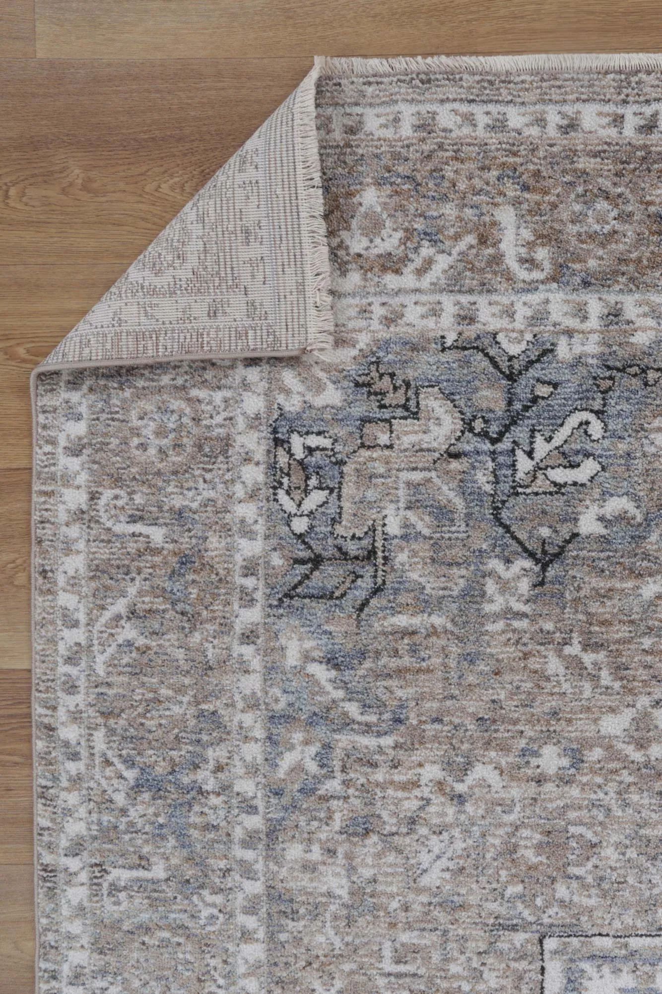 Baltimore Virginia Medallion Transitional Ash Rug