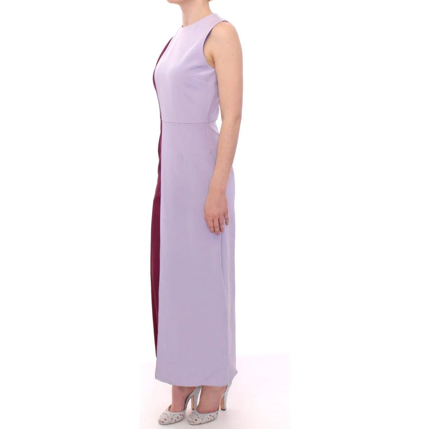 Barbara Casasola Elegant Long Silk Gown in Lavender