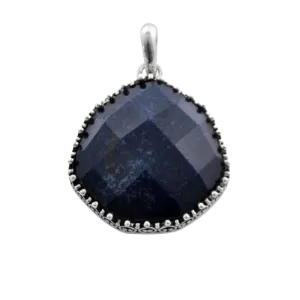 Barse Faceted Navy Quartz Pendant