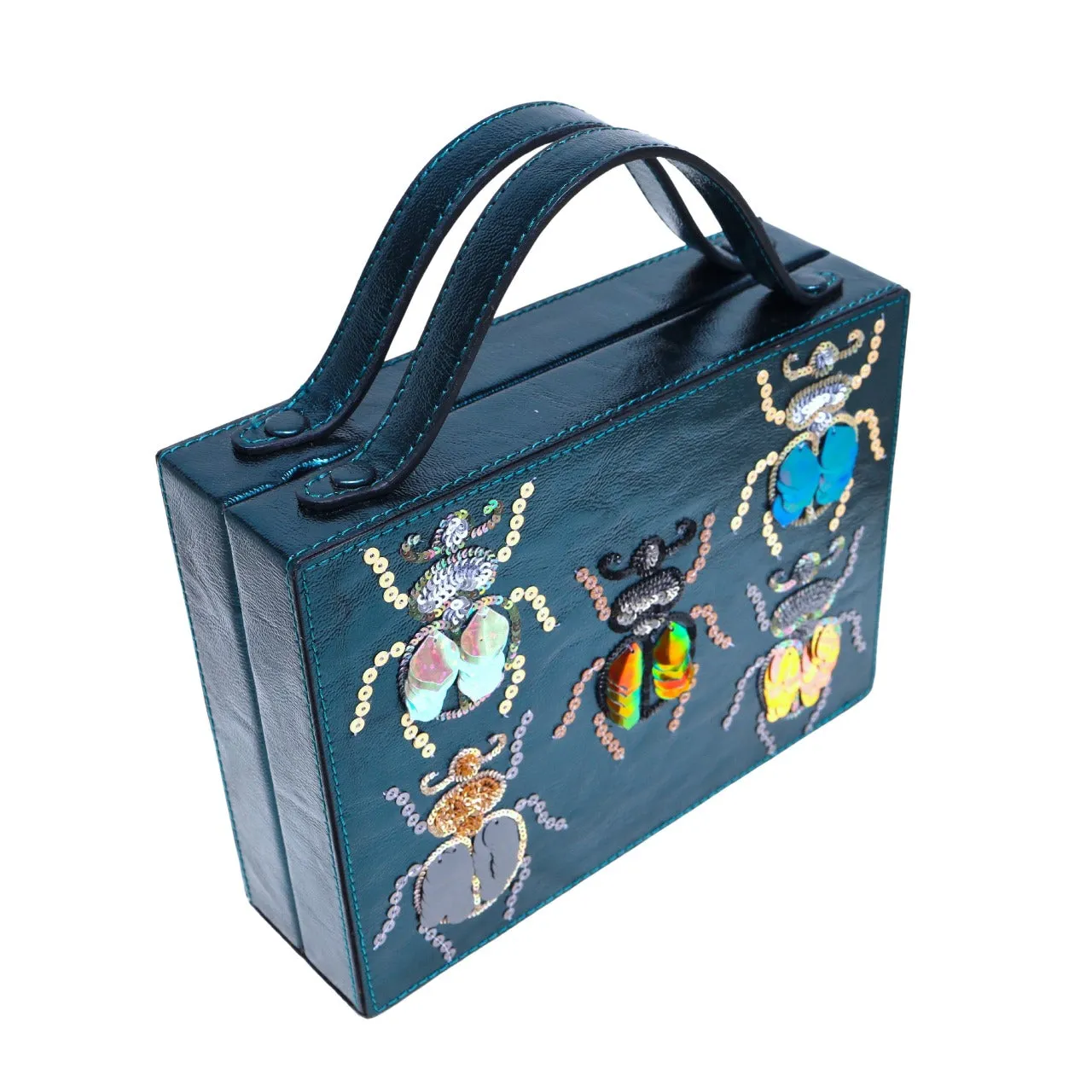 Bedazzled Beetle Briefcase Bag by Simitri