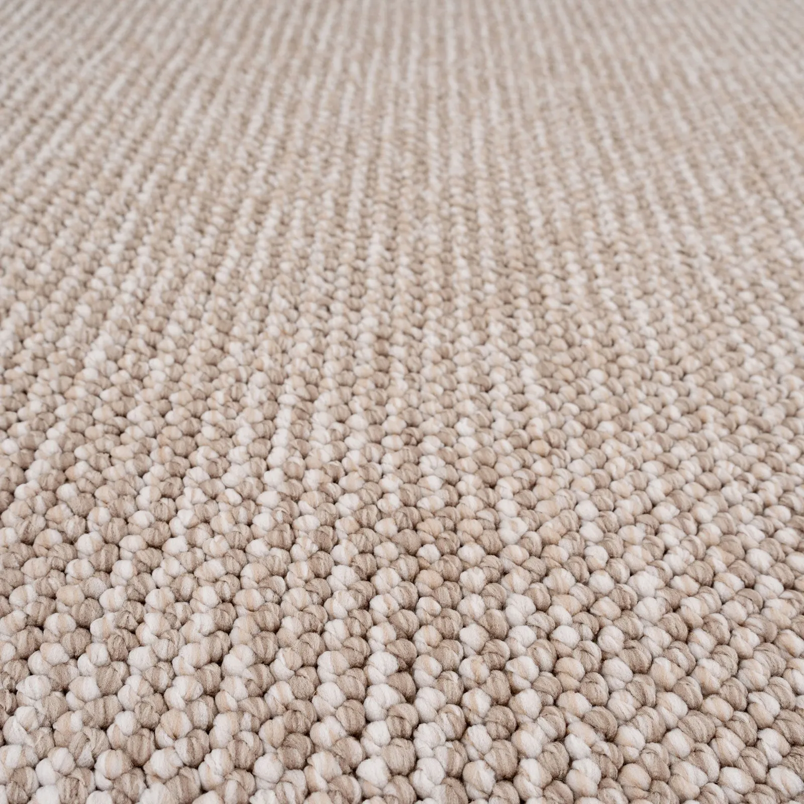 Beige Wool Style Runner Rug - Tala