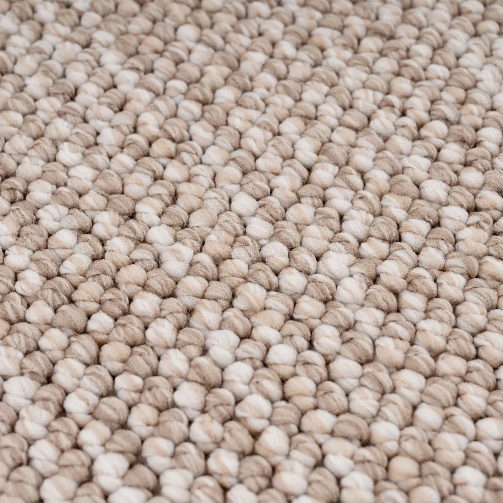 Beige Wool Style Runner Rug - Tala