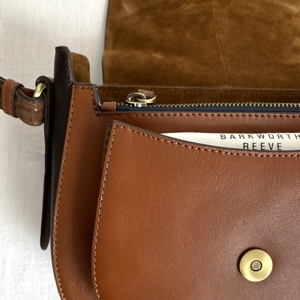 Belton Leather Saddle Bag in Tan