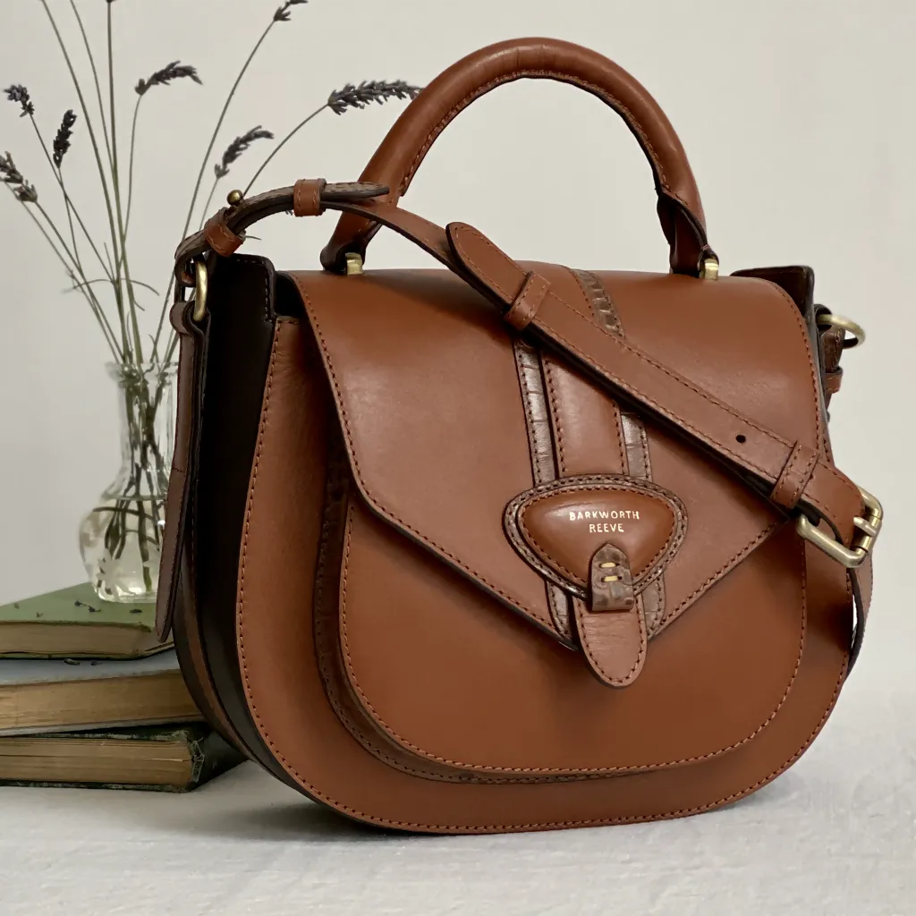 Belton Leather Saddle Bag in Tan