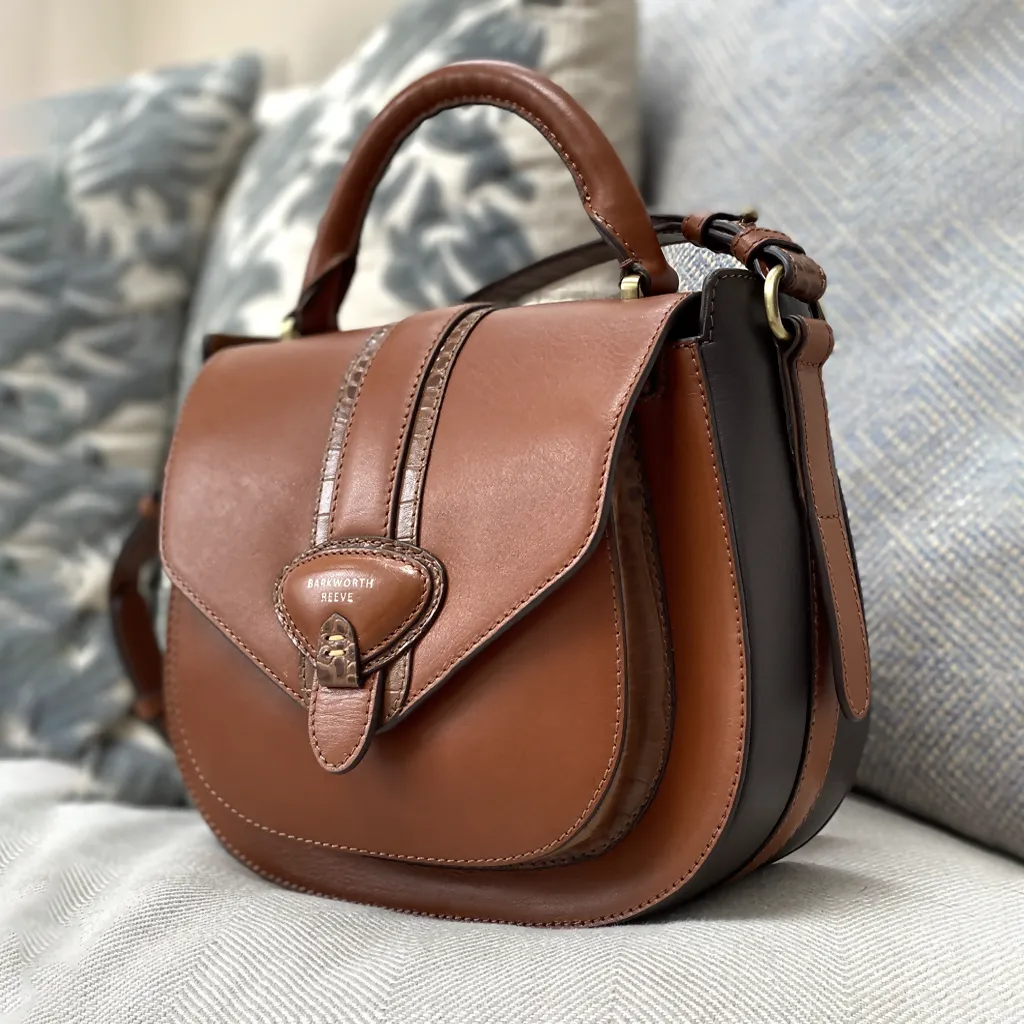 Belton Leather Saddle Bag in Tan