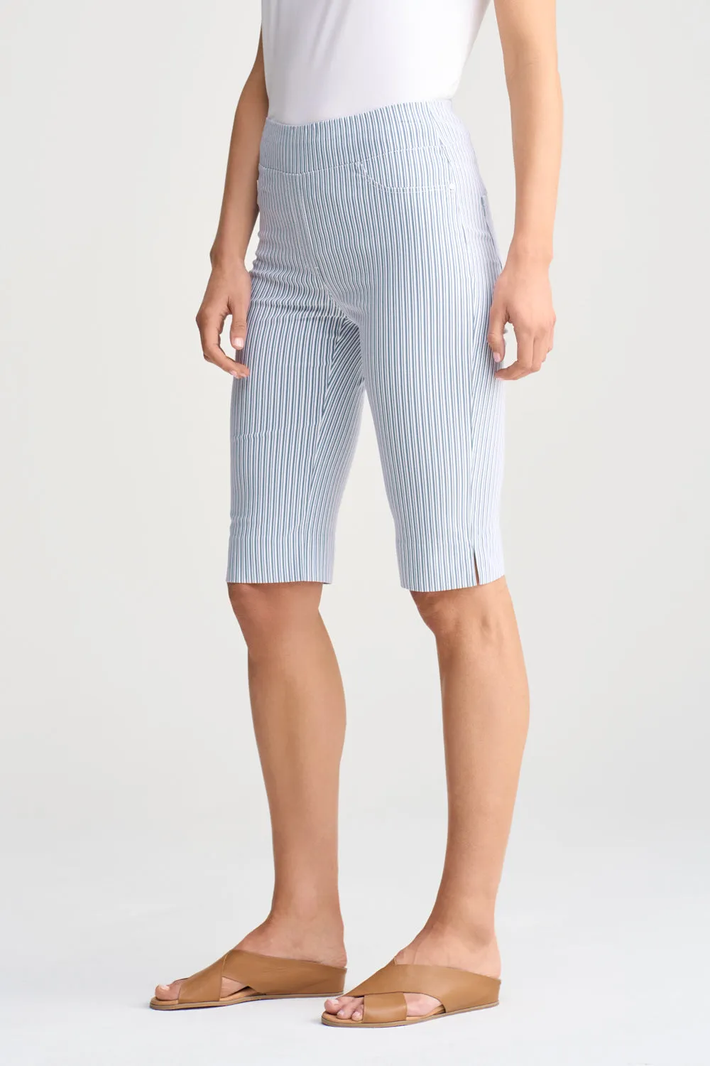 Bengajean® Short Seersucker - Navy & White Stripe