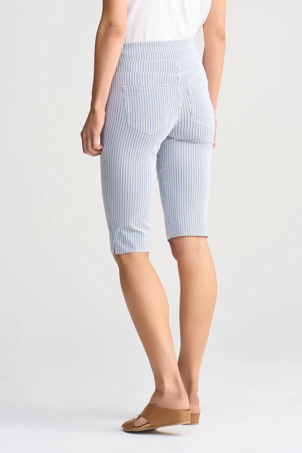 Bengajean® Short Seersucker - Navy & White Stripe