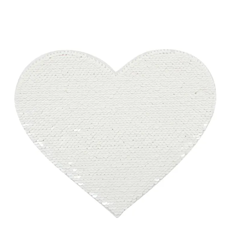 Black & White Sequin Transfer Heart Shape