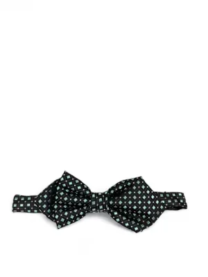 Black and Mint Silk Bow Tie by Paul Malone